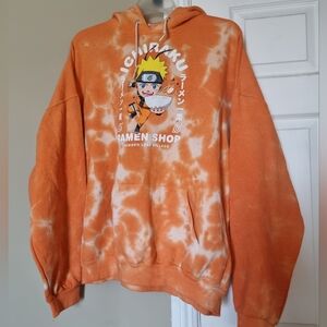 Naruto Ichiraku Ramen Shop Orange Tie Dye Naruto Graphic Hoodie 2xl